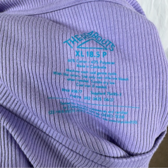 Thereabouts Girl’s Ribbed Ruffles Edge Long Sleeve Lavender Top - Picture 4 of 4